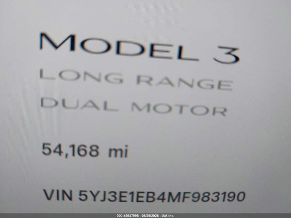 2021 TESLA MODEL 3