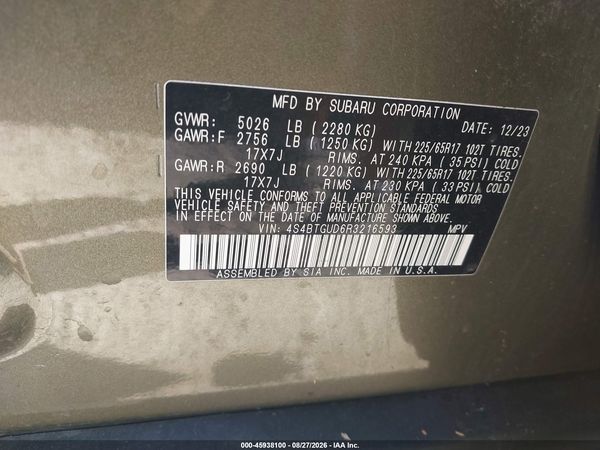 2024 SUBARU OUTBACK WILDERNESS — I9