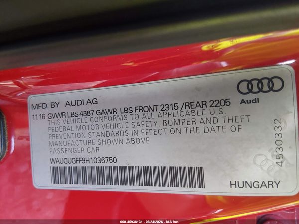2017 AUDI A3 PREMIUM PLUS