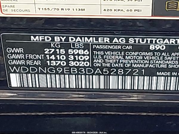 2013 MERCEDES-BENZ S 550 4MATIC