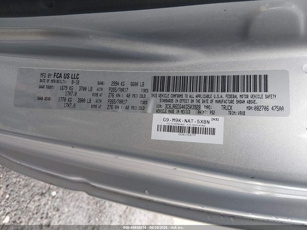2019 RAM 1500 CLASSIC TRADESMAN  4X2 8' BOX — I9