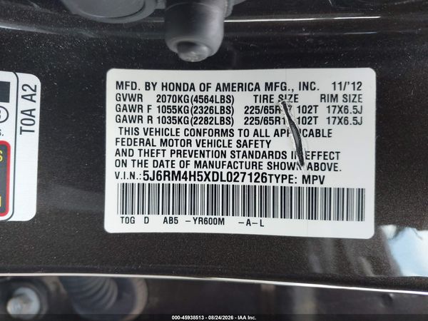 2013 HONDA CR-V EX