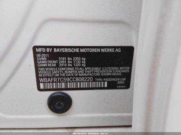 2012 BMW 535I