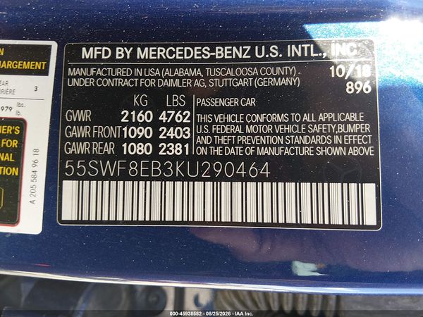 2019 MERCEDES-BENZ C 300 4MATIC