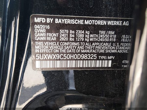 2017 BMW X3 XDRIVE28I