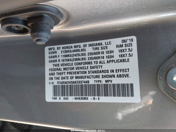 2019 HONDA CR-V EX