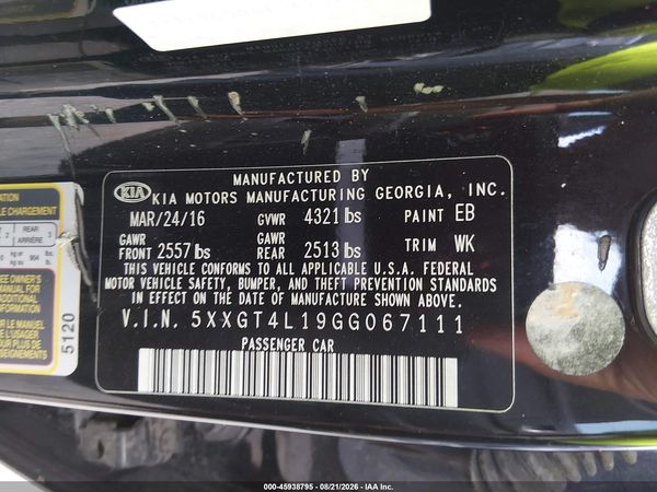 2016 KIA OPTIMA LX TURBO
