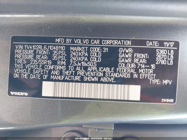 2018 VOLVO XC60 T5 INSCRIPTION — I9