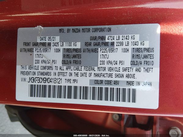 2021 MAZDA CX-5 TOURING