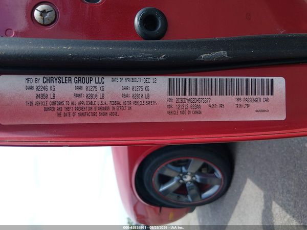 2013 DODGE CHALLENGER SXT — I9