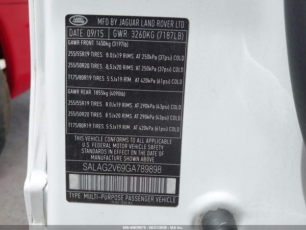 2016 LAND ROVER LR4 HSE