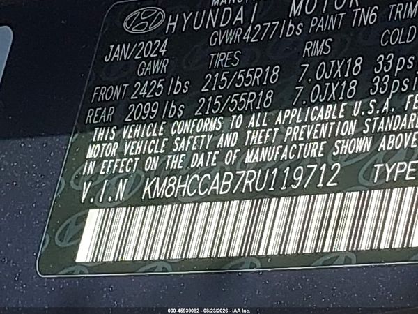 2024 HYUNDAI KONA SEL — I9