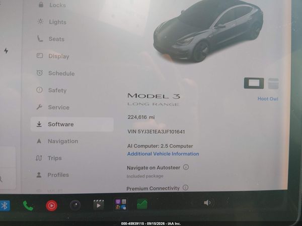 2018 TESLA MODEL 3 LONG RANGE/MID RANGE