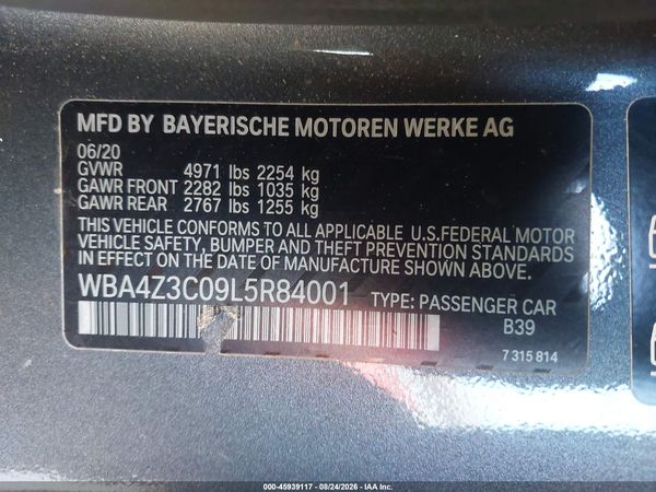 2020 BMW 430I XDRIVE