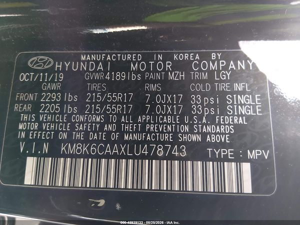 2020 HYUNDAI KONA SEL PLUS