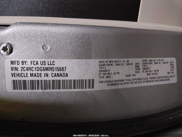 2021 CHRYSLER VOYAGER LXI — I9