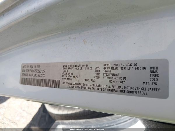 2025 RAM PROMASTER 2500