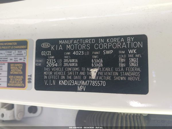 2021 KIA SOUL S — I9