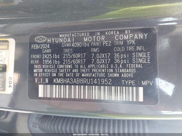 2024 HYUNDAI KONA SE — I9