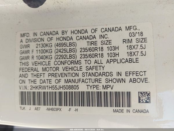 2018 HONDA CR-V EX