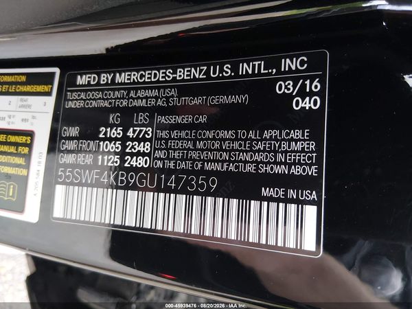 2016 MERCEDES-BENZ C 300 LUXURY 4MATIC