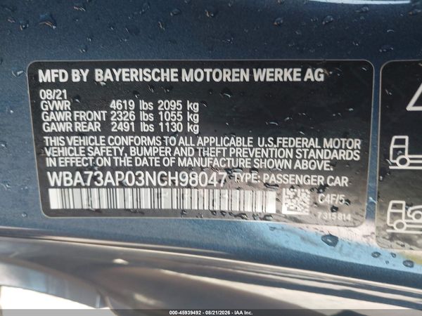 2022 BMW 430I XDRIVE — I9