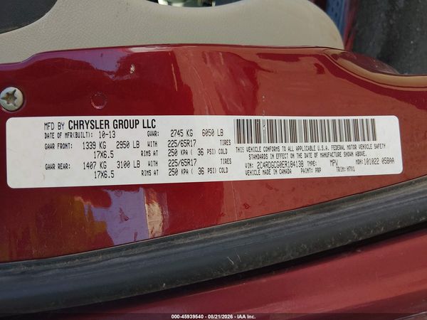 2014 DODGE GRAND CARAVAN SXT