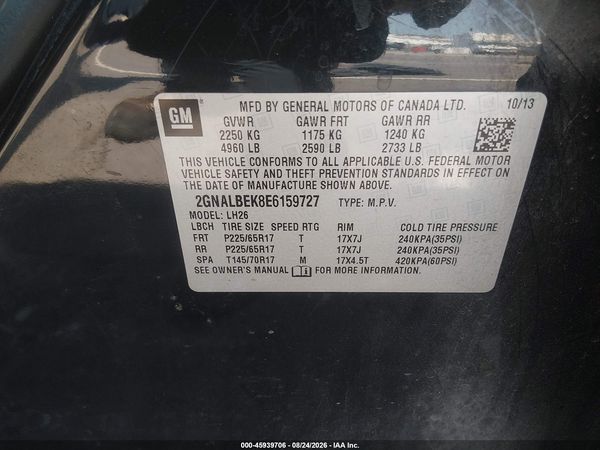 2014 CHEVROLET EQUINOX LT — I9