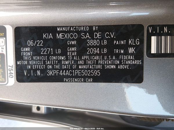 2023 KIA FORTE GT MANUAL