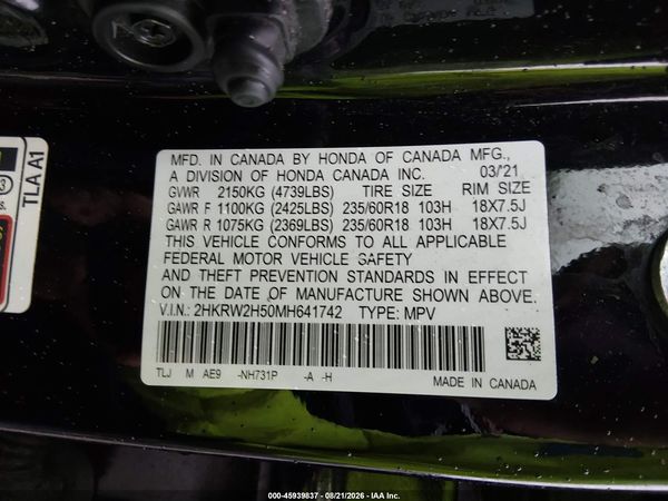 2021 HONDA CR-V AWD EX