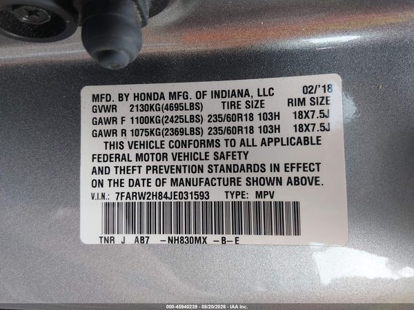2018 HONDA CR-V EX-L/EX-L NAVI