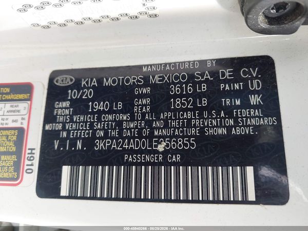 2020 KIA RIO LX