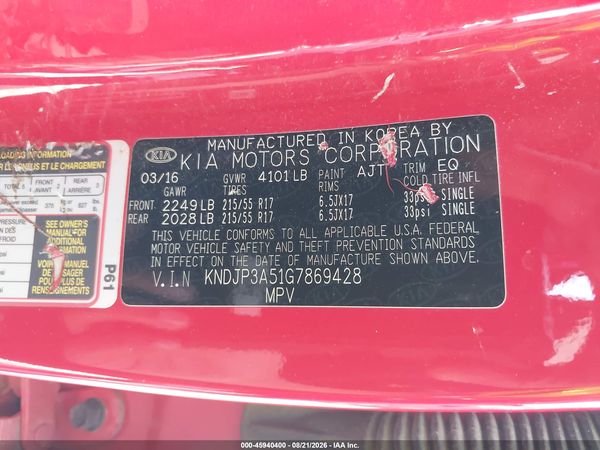 2016 KIA SOUL +