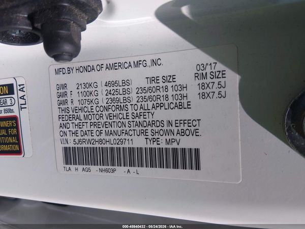 2017 HONDA CR-V EX-L/EX-L NAVI