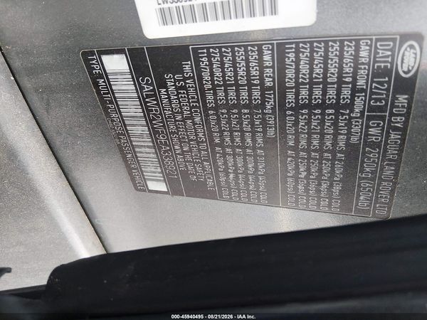 2014 LAND ROVER RANGE ROVER SPORT 3.0L V6 SUPERCHARGED HSE