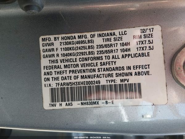 2017 HONDA CR-V LX
