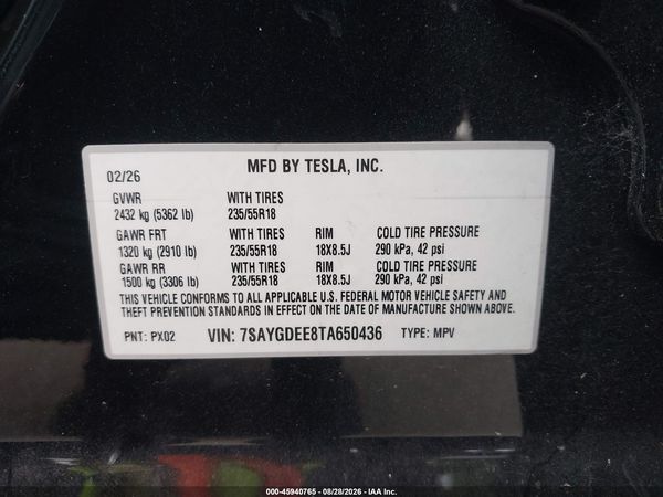 2026 TESLA MODEL Y — I9