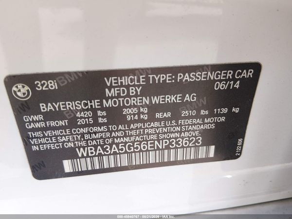 2014 BMW 328I SA