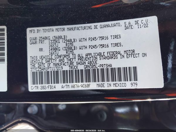 2023 TOYOTA TACOMA SR V6