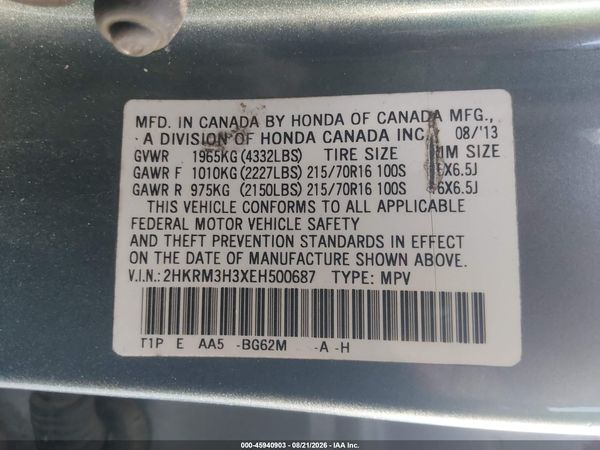 2014 HONDA CR-V LX