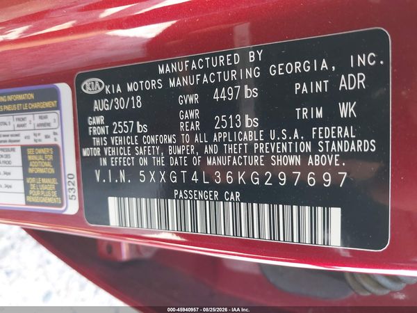 2019 KIA OPTIMA S