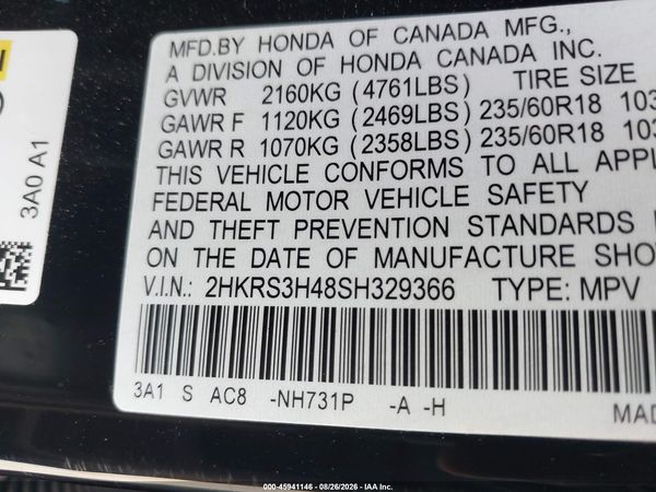 2025 HONDA CR-V EX 2WD — I9
