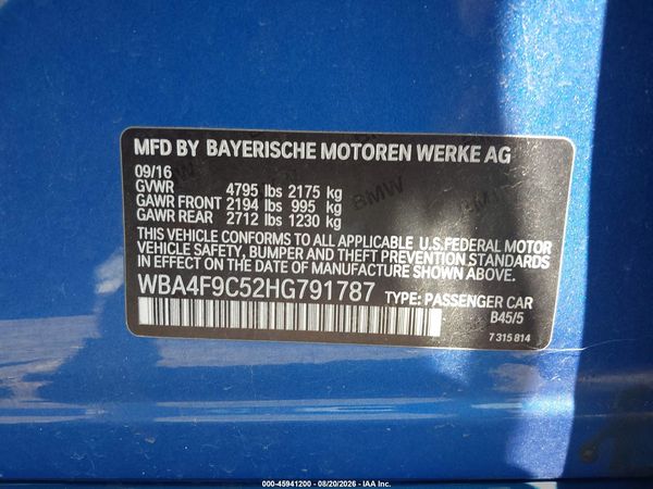 2017 BMW 430I GRAN COUPE XDRIVE