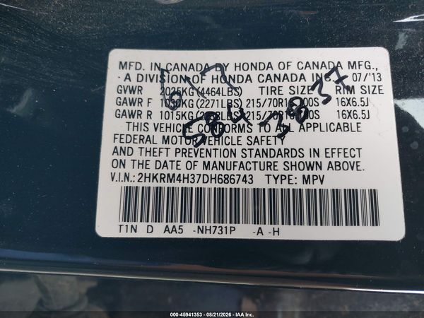 2013 HONDA CR-V LX