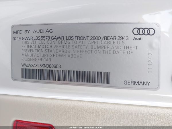 2019 AUDI A7 55 PREMIUM