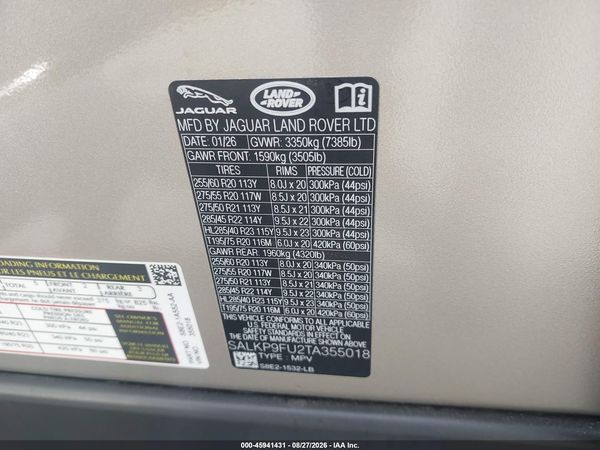 2026 LAND ROVER RANGE ROVER P400 SE