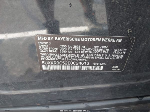 2014 BMW X5 XDRIVE35I — I9