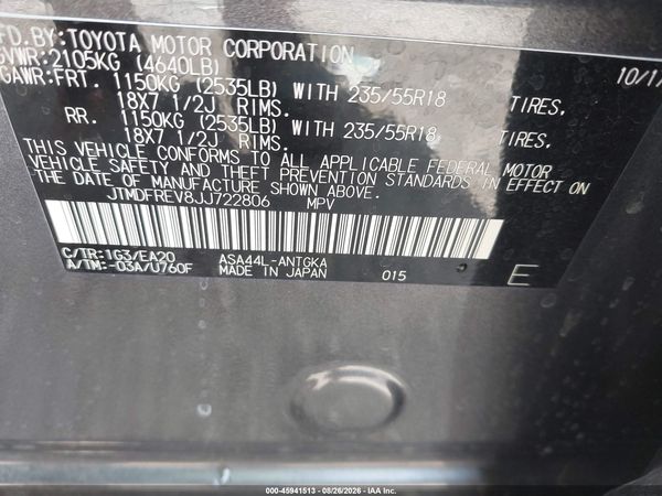 2018 TOYOTA RAV4 LIMITED