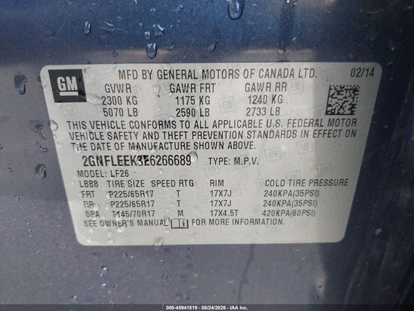 2014 CHEVROLET EQUINOX LS — I9