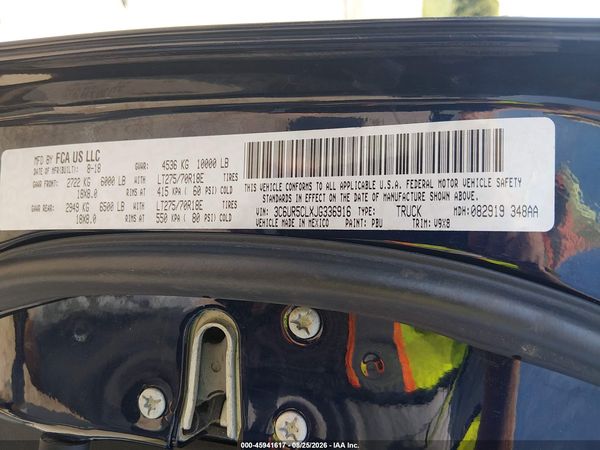 2018 RAM 2500 TRADESMAN  4X4 6'4 BOX